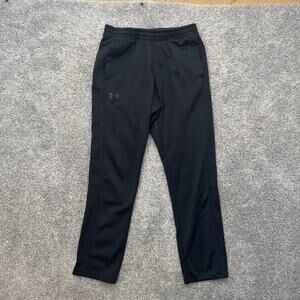 Under Armour Pants Mens Medium Black ColdGear Fleece Sweatpants 29x28 Athletic